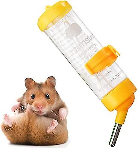 Drinking Bottle Plastic Water Dispenser Bottle For Rabbit Hamster Small Animals Yellow