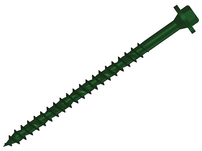 Forgefix FFTF7100 Hexagonal/Torx Compatible Timber T30 Screws Green 7x100mm Tub