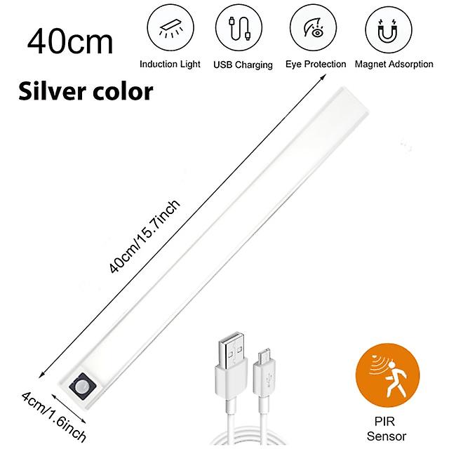 20 40cm Led Light Under Cabinet Light Motion Sensor Night Light Closet Light Cabinet Kitchen Lighting Magnetic Night Light