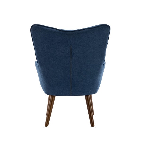 Porthos Home Harlem Accent Chair， Polyester Wingback， Wooden Legs