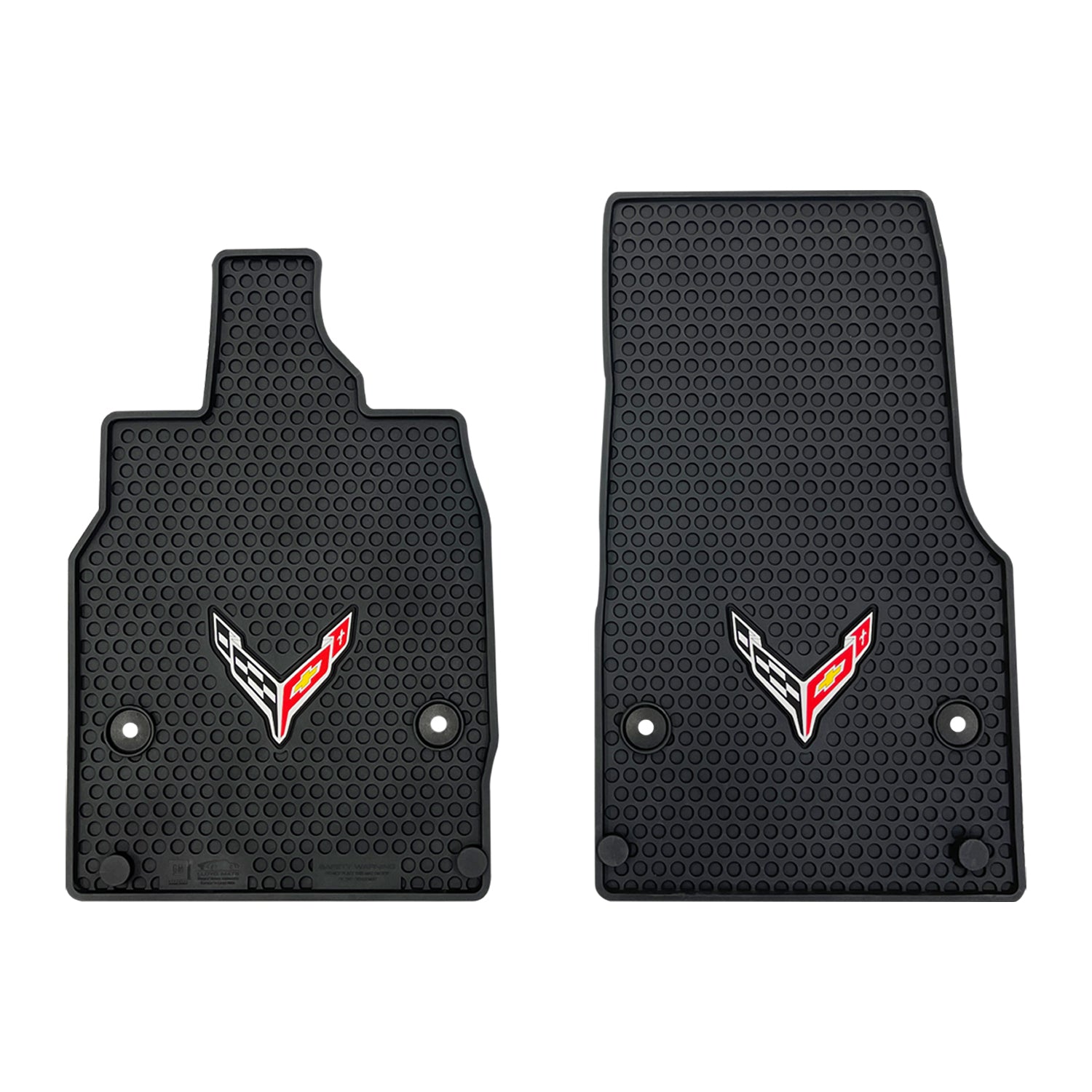 Lloyd Mats Signature Rubber All Weather Floor Mats for Corvette C8 2020-ON 2Pc Fronts