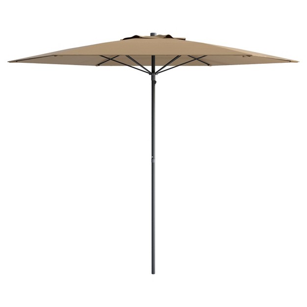 7 5 x27 X 7 5 x27 Uv And Wind Resistant Beach patio Umbrella Brown Corliving