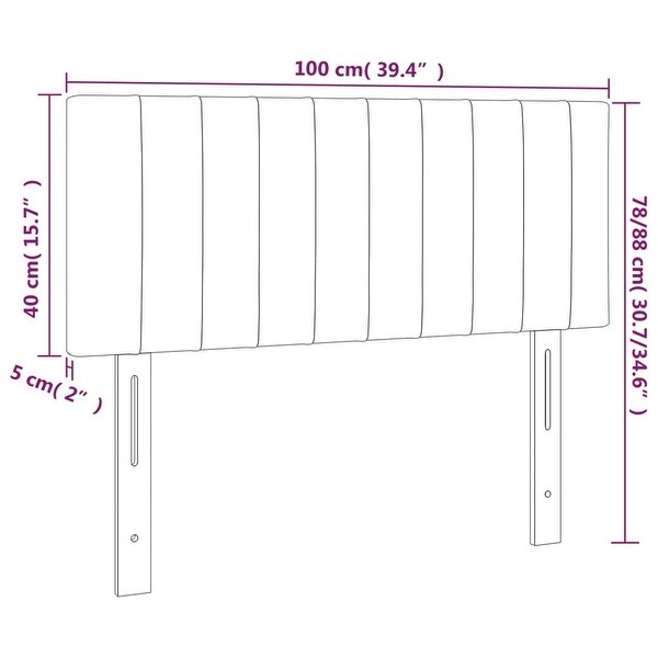 vidaXL Headboard Light Gray 39.4