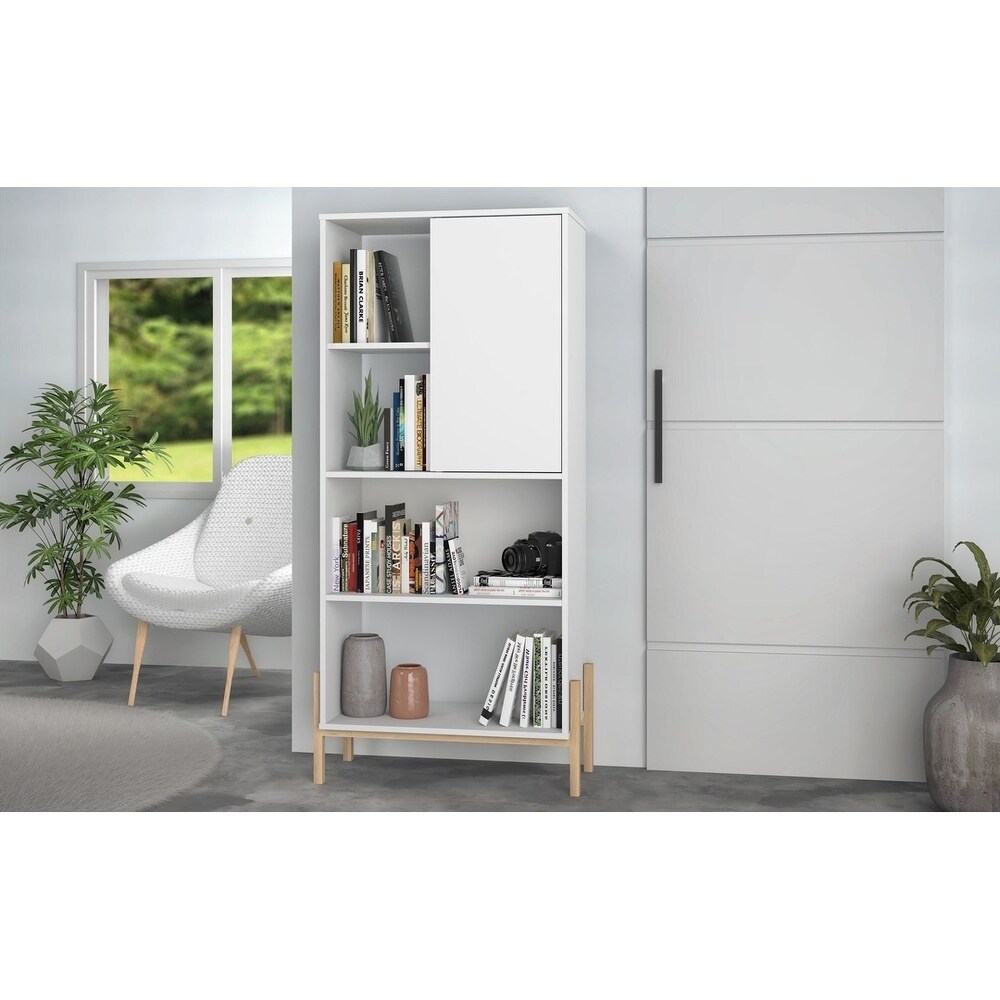 Bowery Bookcase with 5 Shelves by Manhattan Comfort