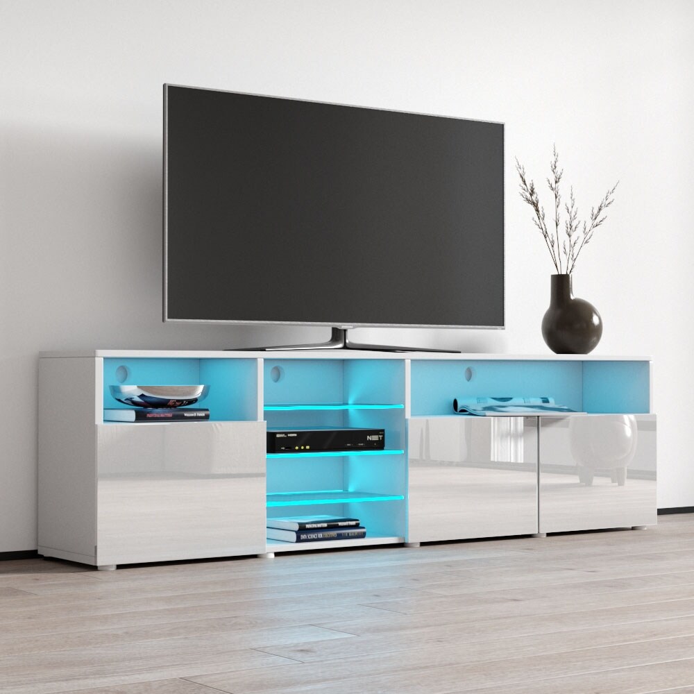 Roma 79 inch Wide Glossy TV Stand