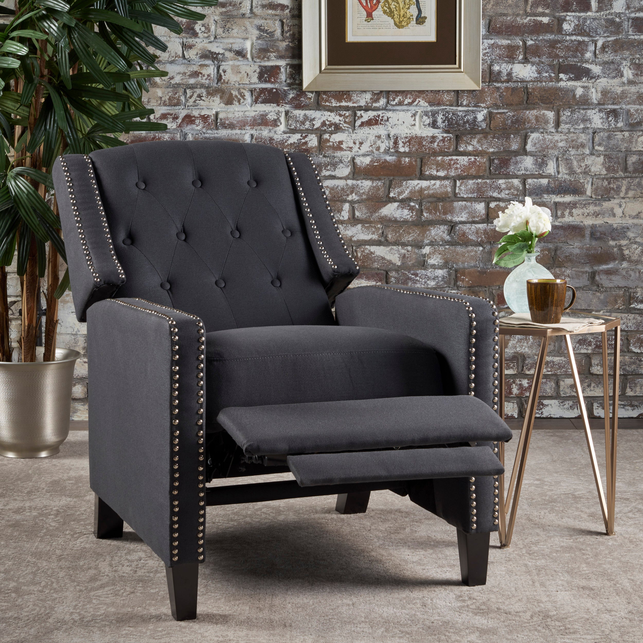 Izaak Tufted Back Fabric Recliner Chair