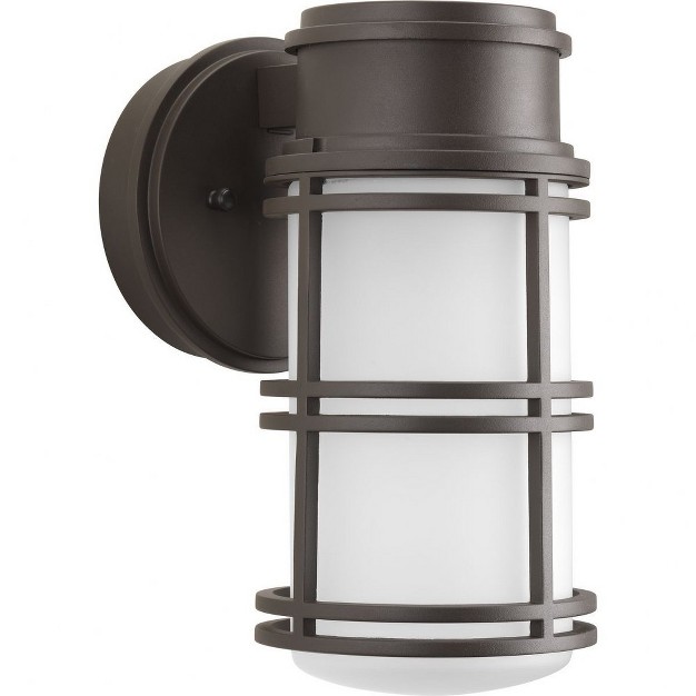 Progress Lighting Belle 1 light Led Small Wall Lantern In Textured Graphite With Shade