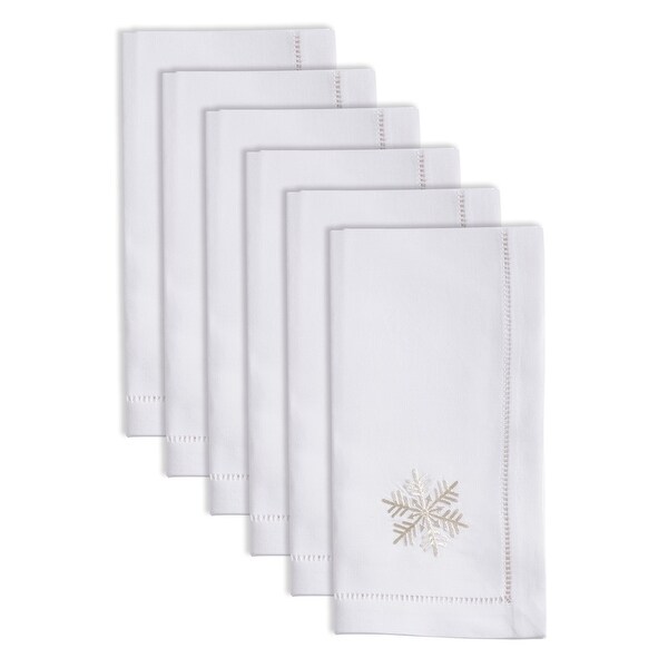 Snowy Delight Embroidered Napkin (Set of 6)