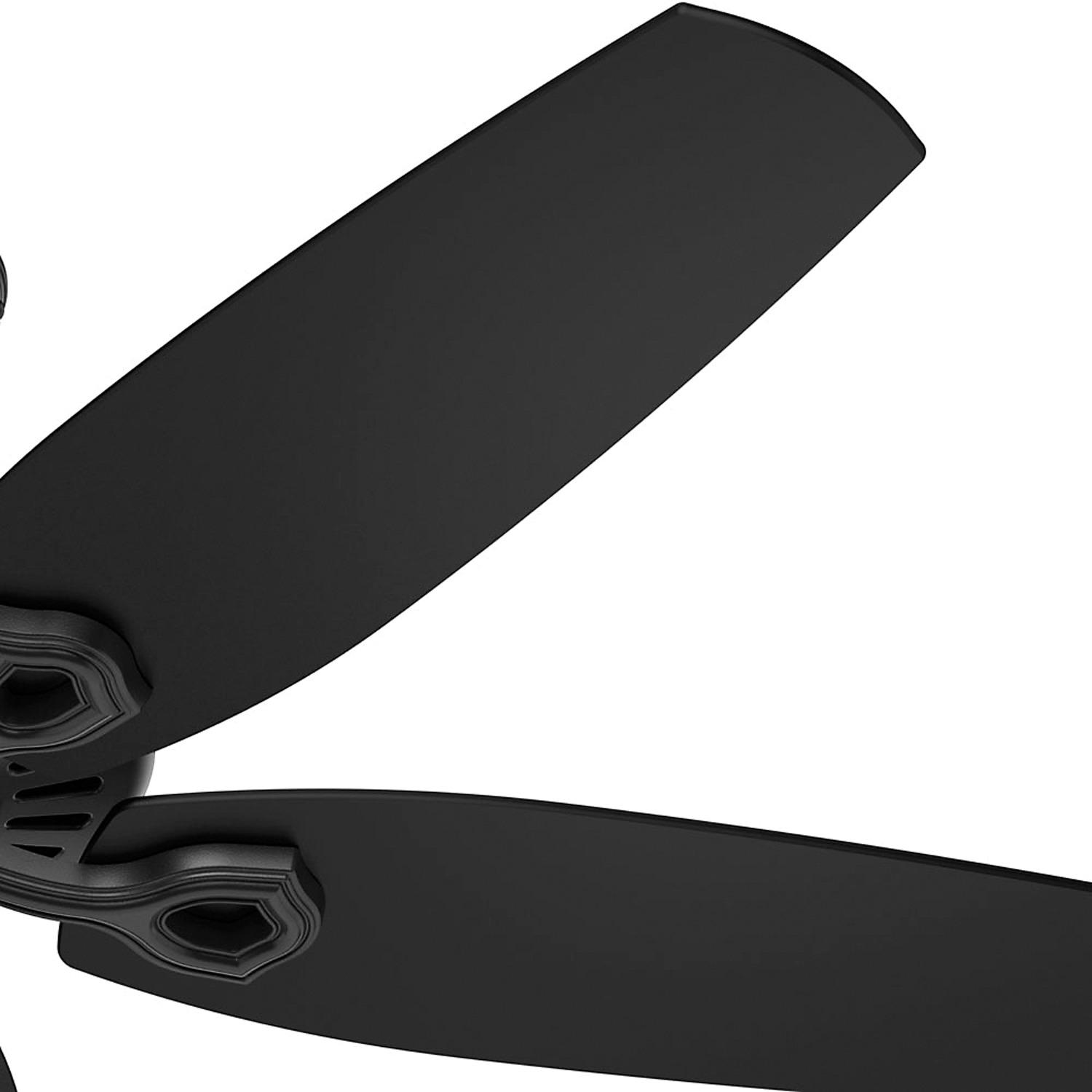 Hunter 52 Builder Matte Black Ceiling Fan with Pull Chain