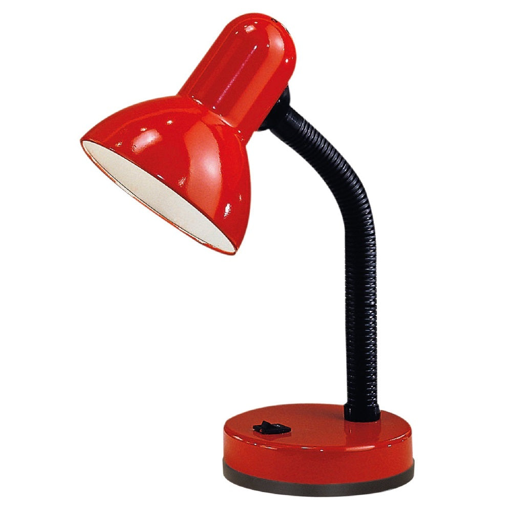 Eglo 9230 Red Retro Flexible Switched Study Table Desk Lamp 30cm