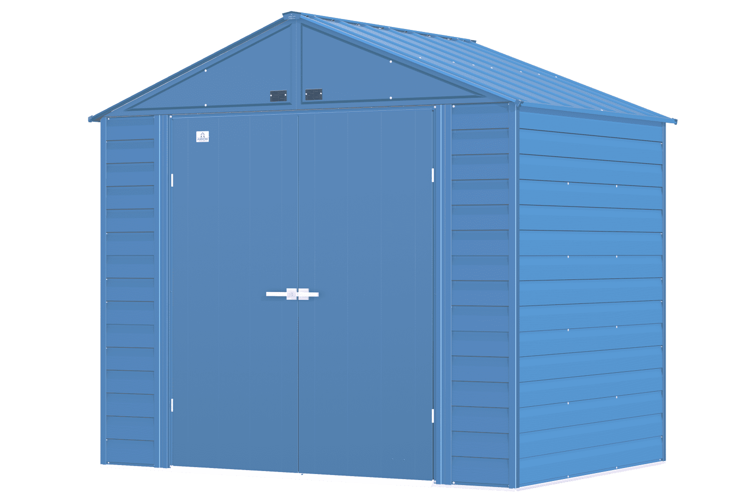 Arrow Select Steel Storage Shed, 8x6 ft, Peak Roof, Blue Grey