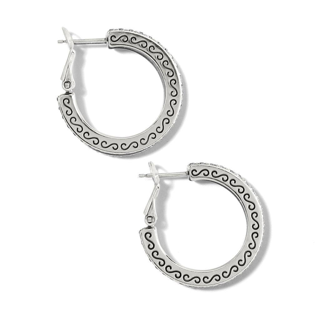 Brighton  Meridian Eclipse Small Hoop Earrings in Silver