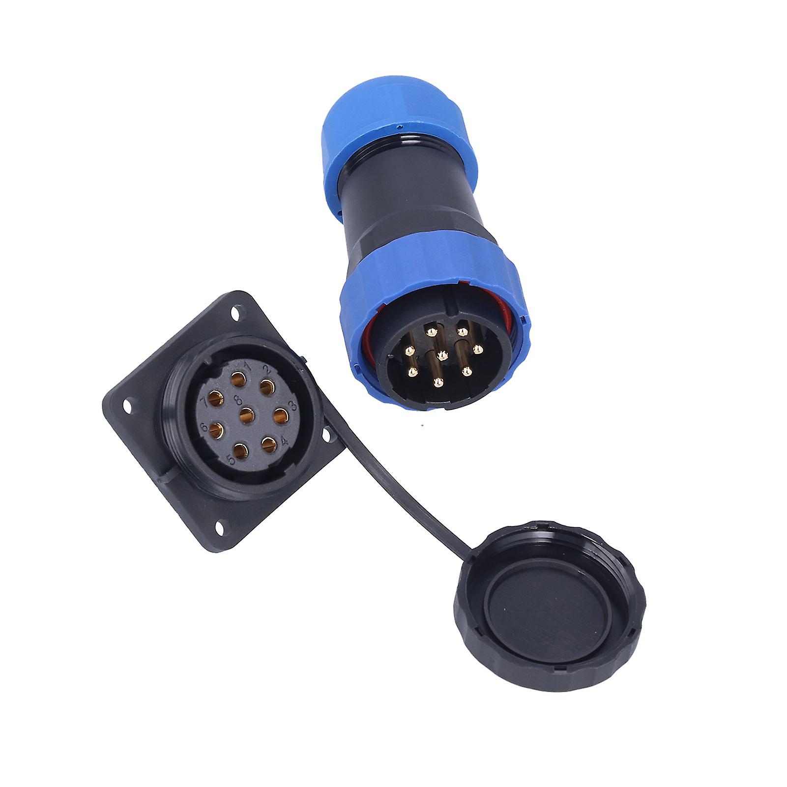 Waterproof Plug Socket Square 4 Hole Male Female Aviation Power Connector Ac 380v 25a Sp288 Pin