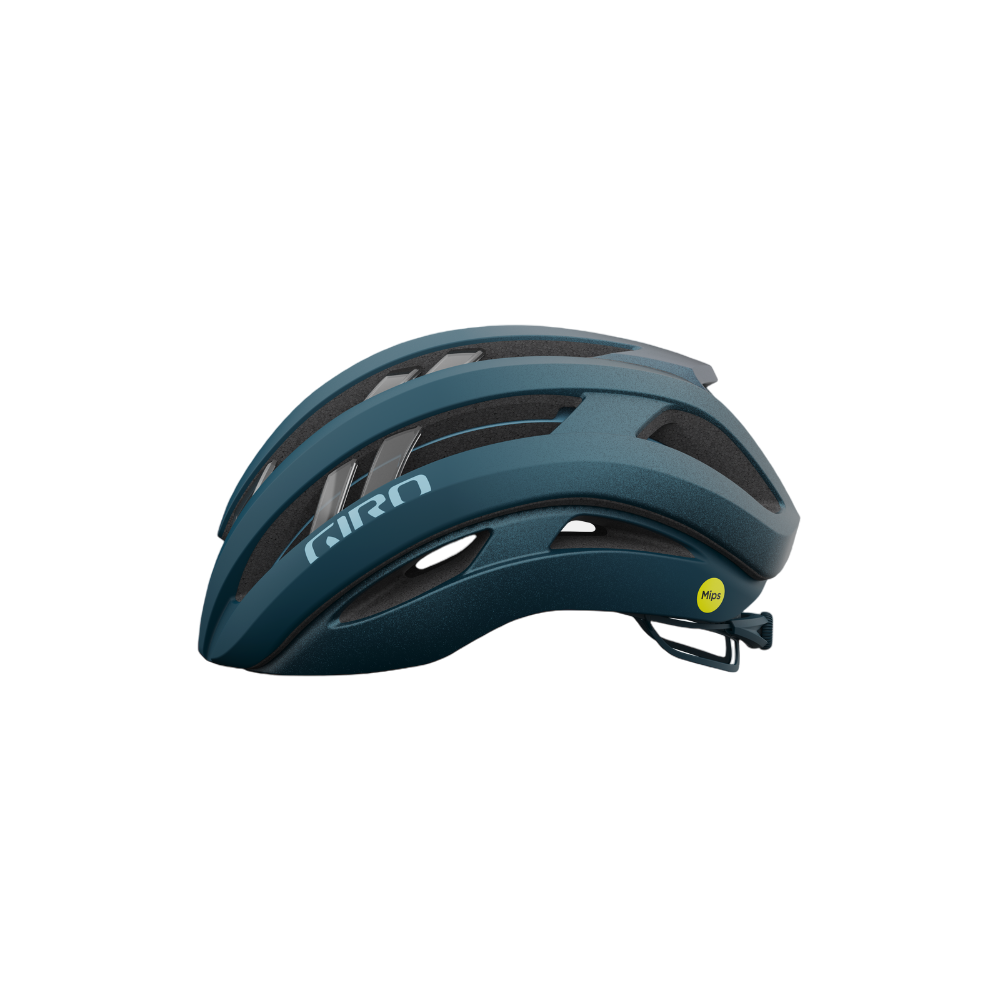 Giro Aries Spherical Road Helmet - Matt Ano Harbour Blue - 2023