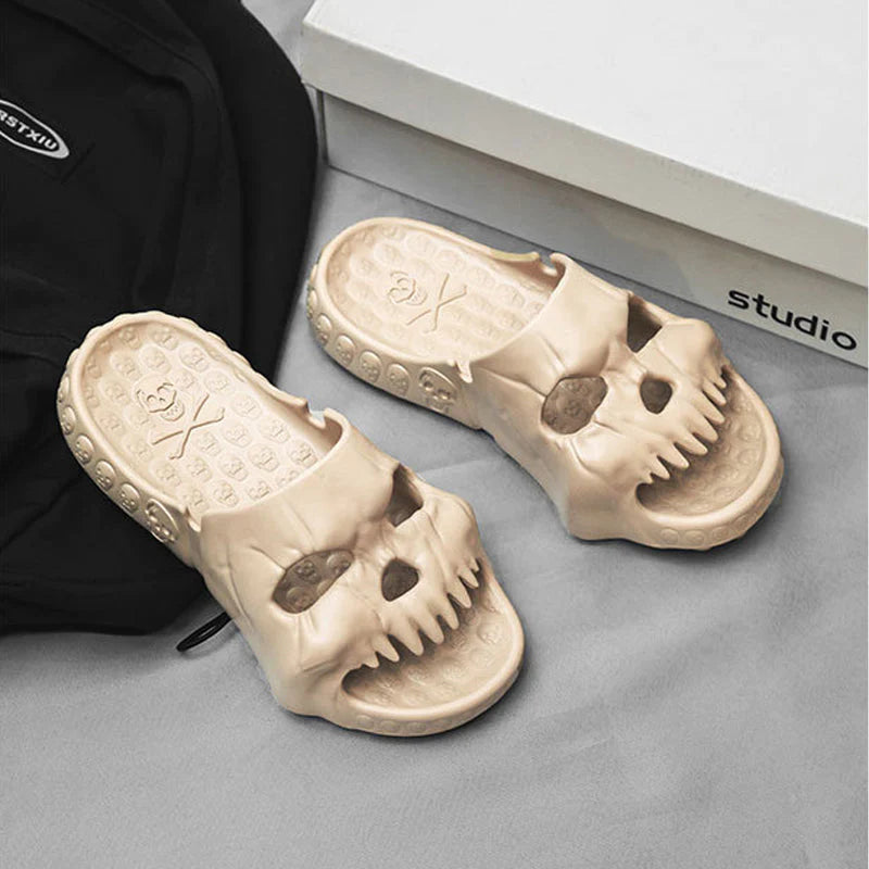 Skull Design Single Band Slides