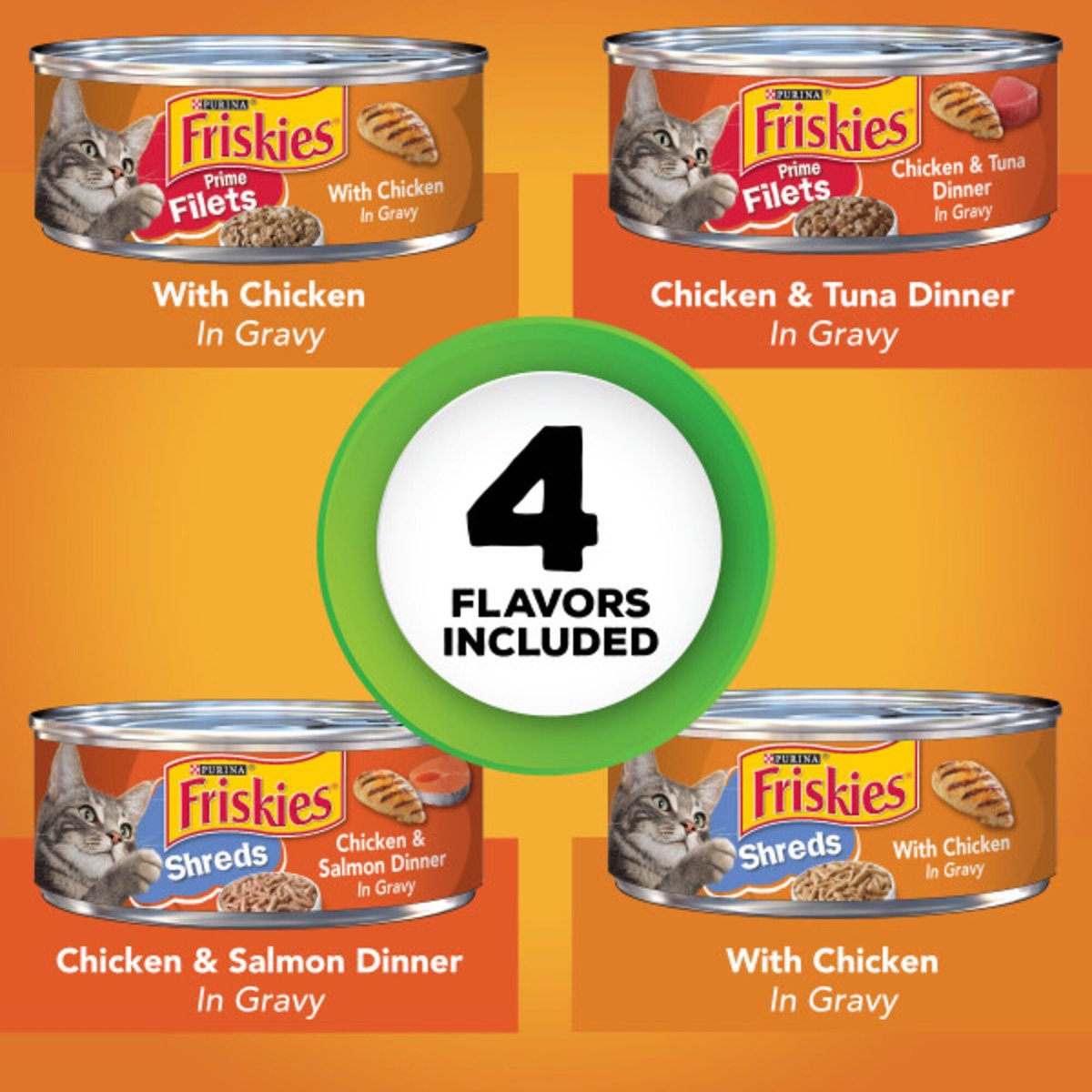 Friskies Chicken Lovers Variety Pack Canned Cat Food