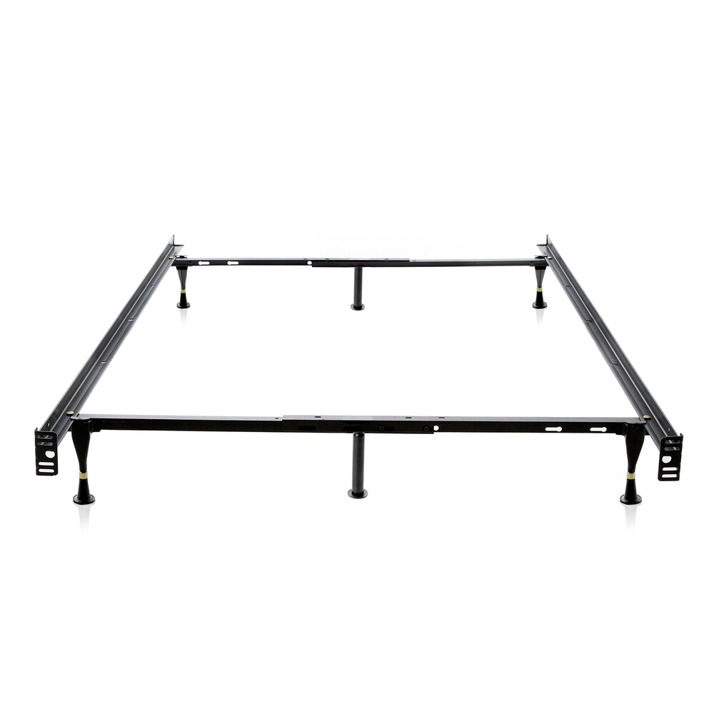 Brookside Metal Full/ Twin Heavy duty Adjustable Bed Frame with Glides