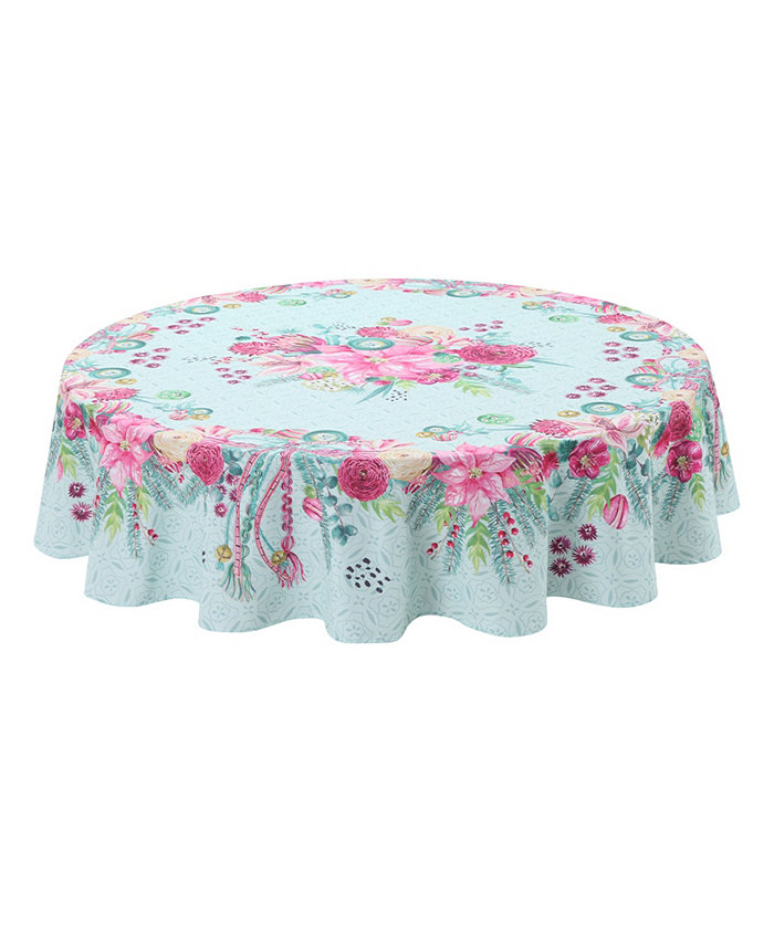 Laural Home Boho Christmas 70 Round Tablecloth