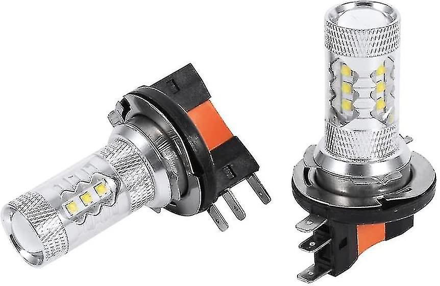 2pcs 80w H15 Led Bulbs White Car Headlight Bulbs Led Daytime Running Lights Bulb Replacement Lamp