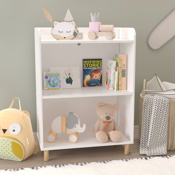 Kids 4 Tier Bookcase  Children's Book Display  Boo...