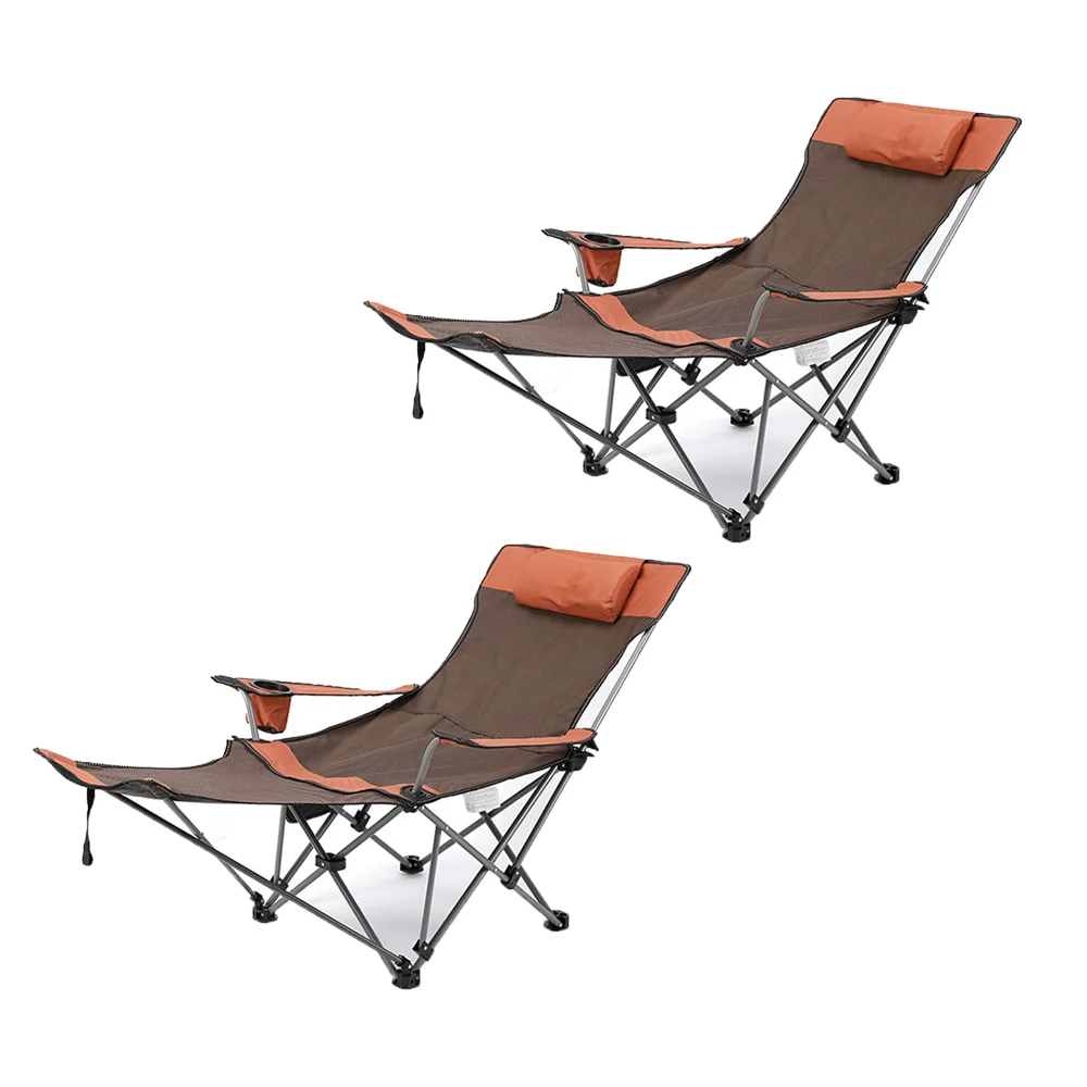 Orange Coffee Folding Materials Park Beach Modern Camping Desk Chair For Camping