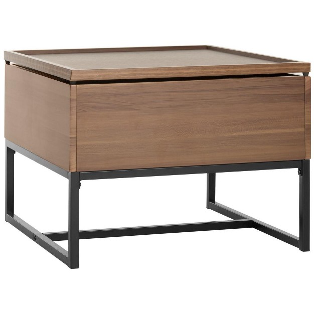 Kristie Contemporary Lift Top Coffee Table Dark Oak black Safavieh