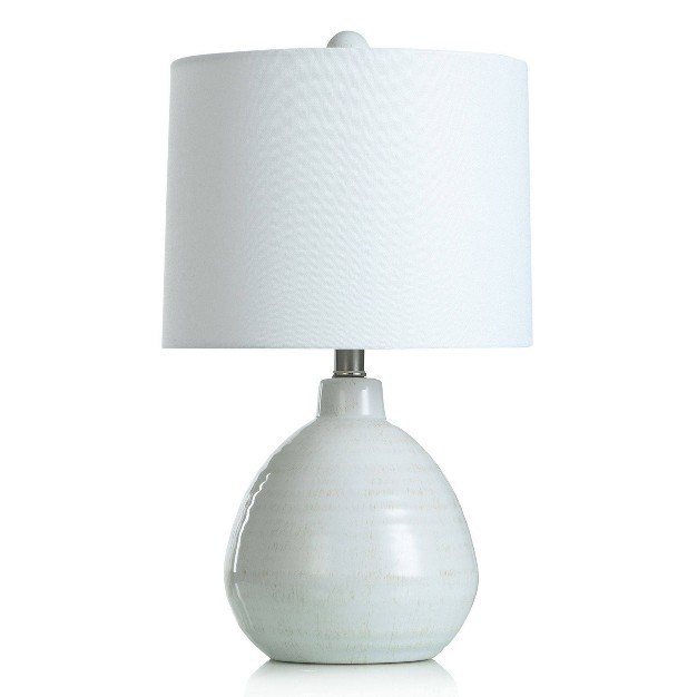 Ceramic Table Lamp White Glaze Stylecraft