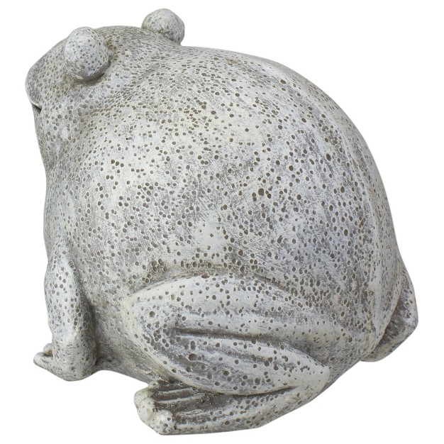 Frog Figurine Outdoor Garden Statue White brown