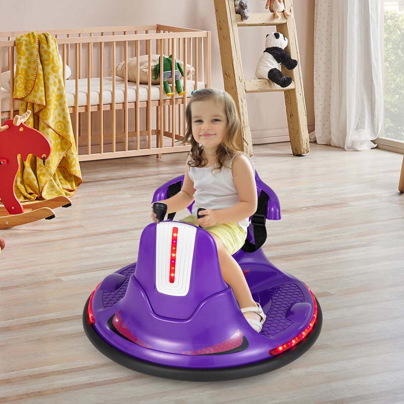 12V Electric Ride on Bumper Car for Kids, Battery Powered Race Car Bumping Toy with 360 Degree Spin