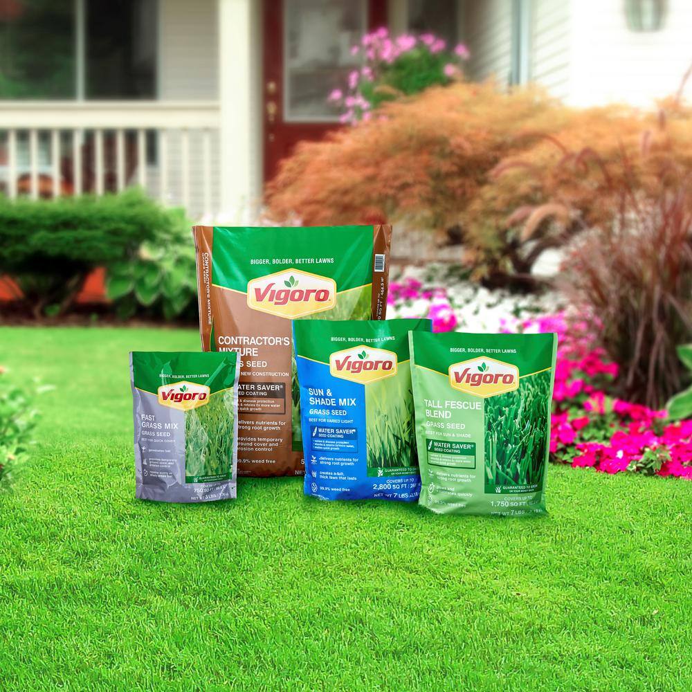 Vigoro 7 lbs. Sun and Shade Grass Seed Mix with Water Saver Seed Coating 25445