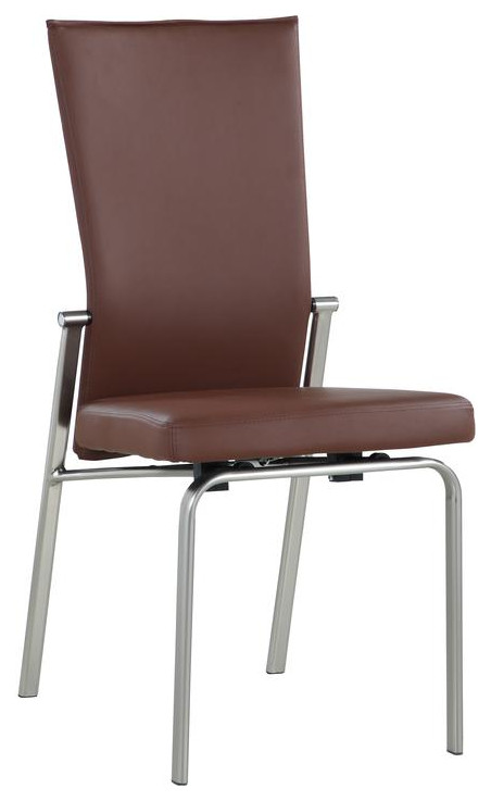 Contemporary Motion Back Side Chair   Set Of 2  Brown   Contemporary   Dining Chairs   by VirVentures  Houzz