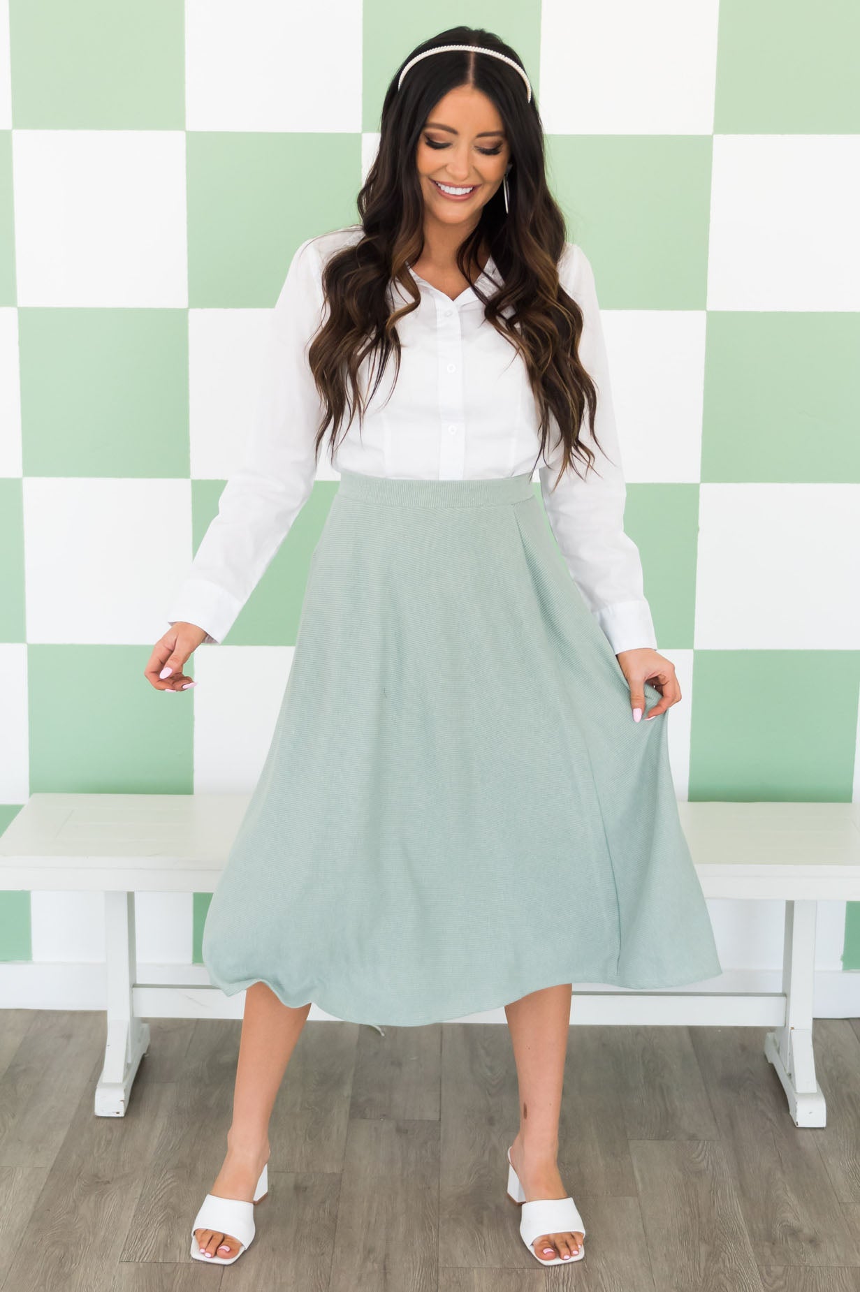 Charming As Ever Modest Circle Skirt