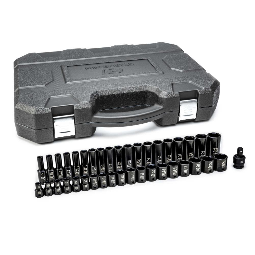 GEARWRENCH Impact Socket Set 39 pc 1/2 In Drive 6 Point Metric Standard/Deep 84948N from GEARWRENCH