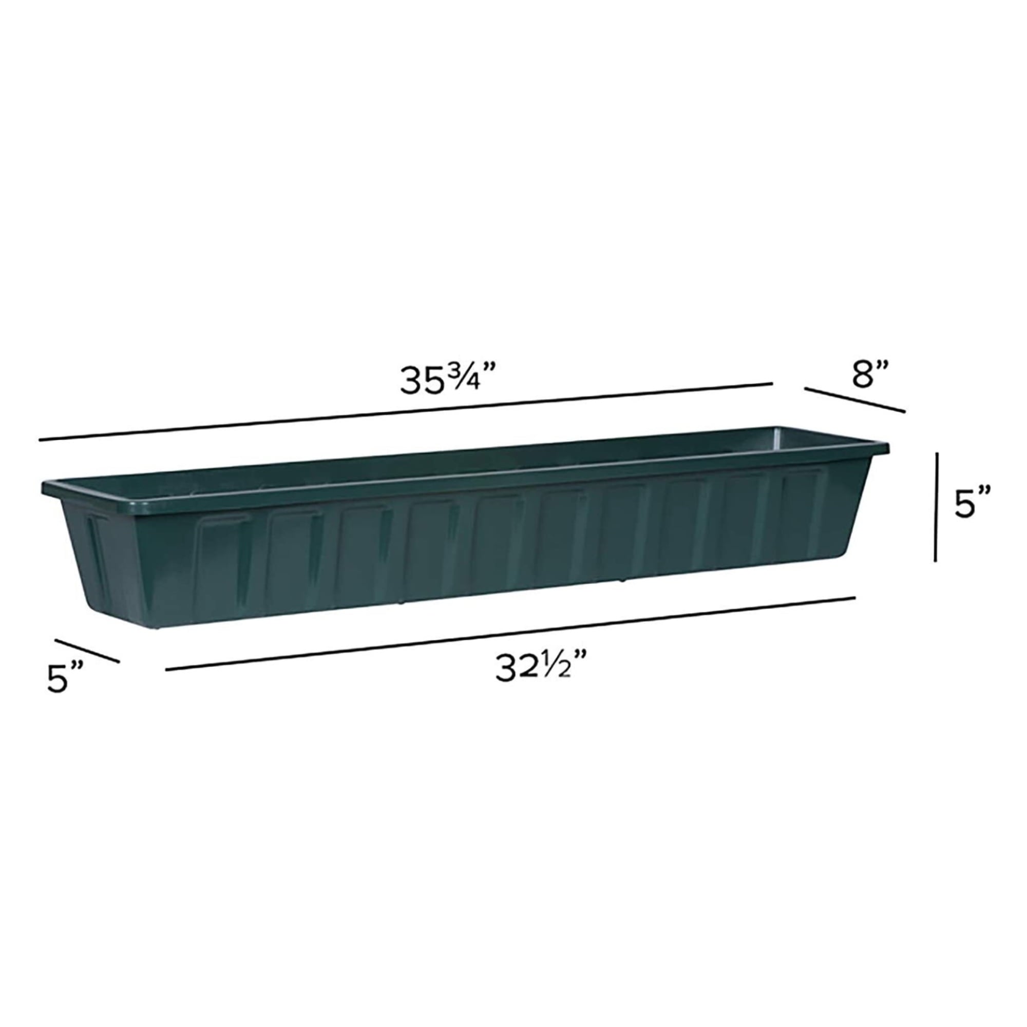 Novelty Poly-Pro Plastic Indoor/Outdoor Liner/Planter Flower Box, White 36 inch