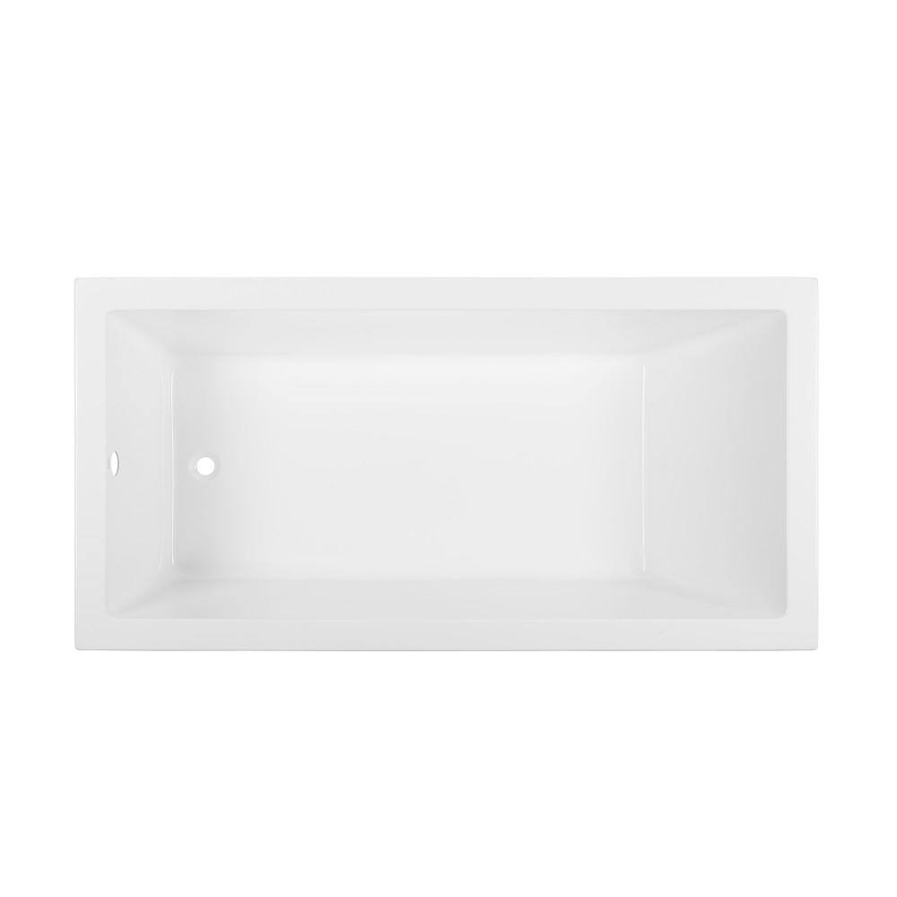 Swiss Madison Voltaire 72 in. x 36 in. Acrylic Reversible Drain Rectangular Drop-In Bathtub in White SM-DB567