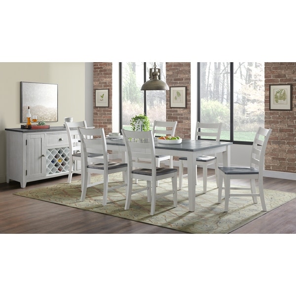 Monterey Solid Wood Dining Chair (Set of 2)， White Stain and Grey by Martin Svensson Home