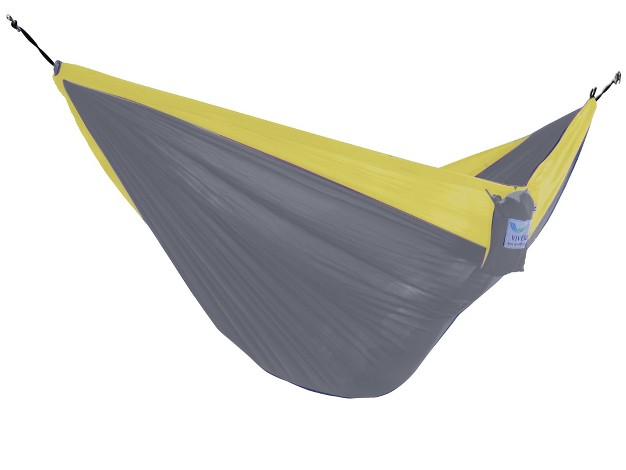 Gray And Yellow Heavy Duty Lightweight Traveler s Nylon Hammock