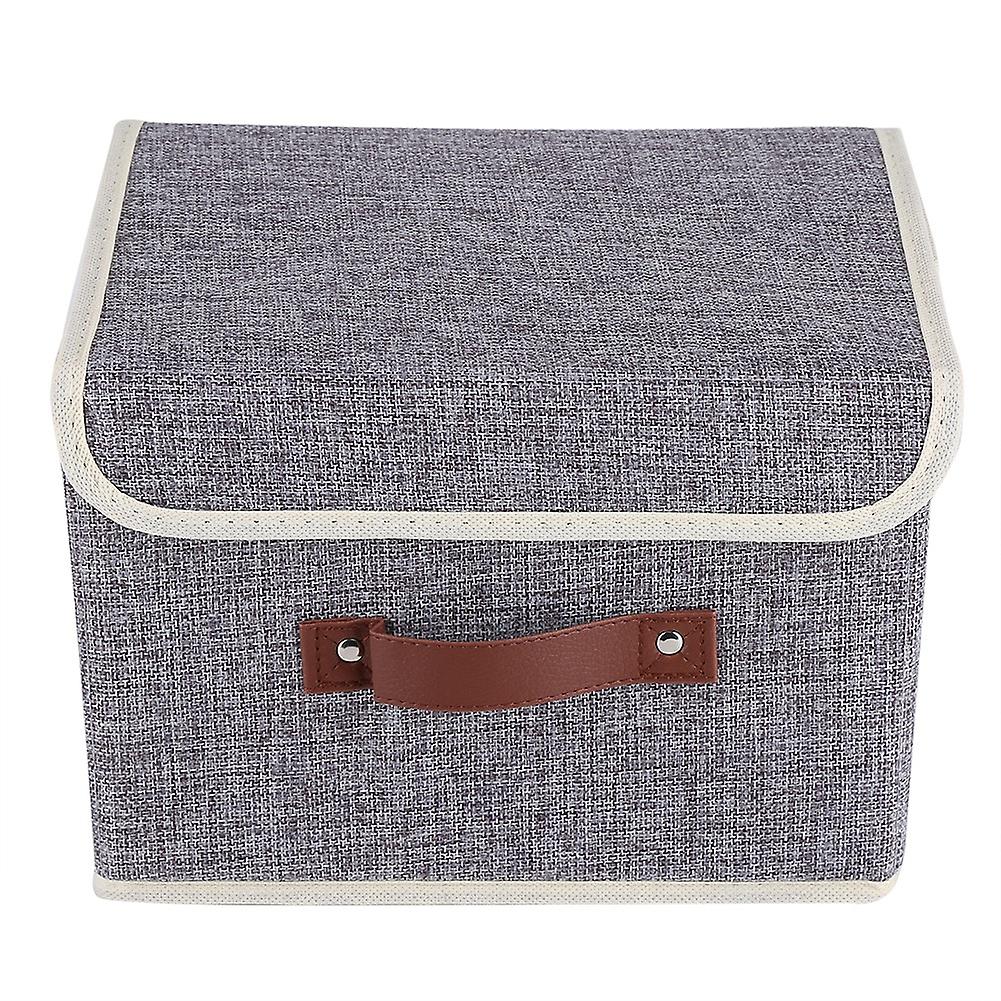 Fabric Folding Clothing Storage Box Home Closet Clothes Books Children Toys Organizer (Gray)