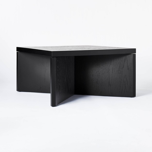 River Heights Square Wooden Coffee Table Black - Threshold Designed With Studio Mcgee