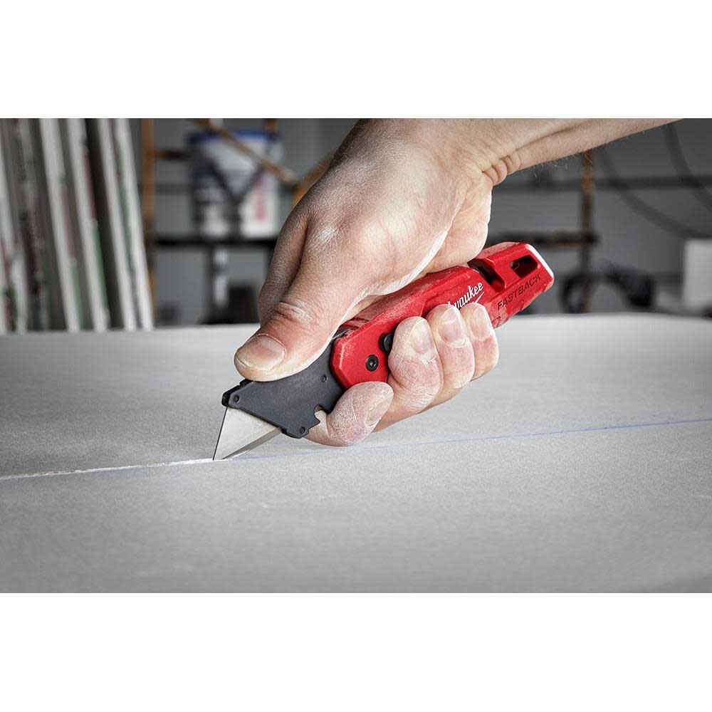 Milwaukee 4pk FASTBACK Folding Utility Knife with Blade Storage 48-22-1502X4 from Milwaukee