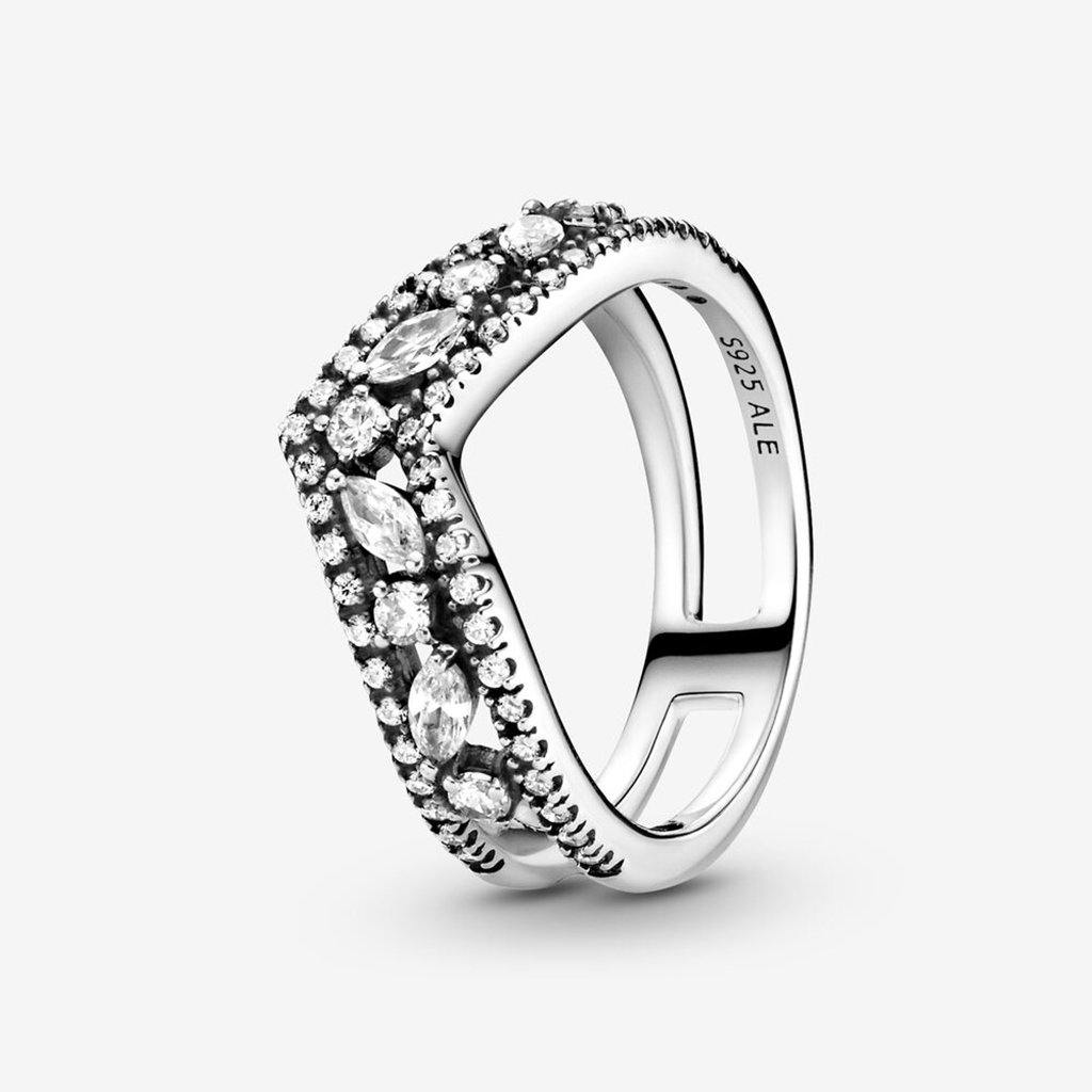 PANDORA  Sparkling Marquise Double Wishbone Ring