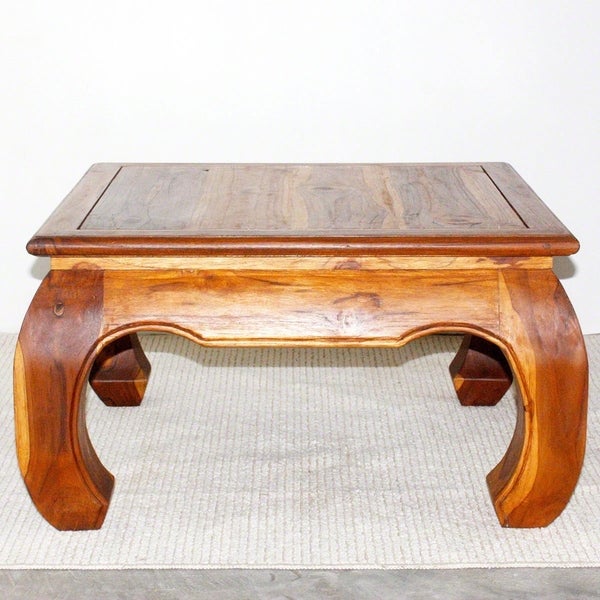 Haussmann? Teak Thai Opium Table 29 x 29 x 16 inch High Oak Oil - 29