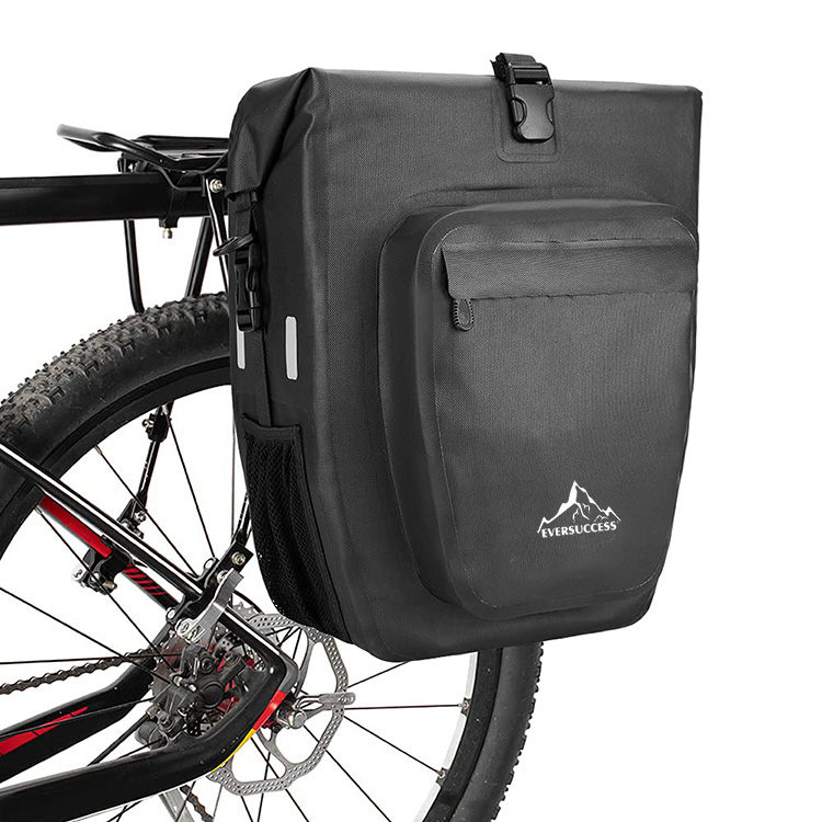 30L Cycling Mountain Road Custom RPET Reflectors Shoulder Strap Luggage Carrier Bicycle Bag Waterproof Bike Pannier