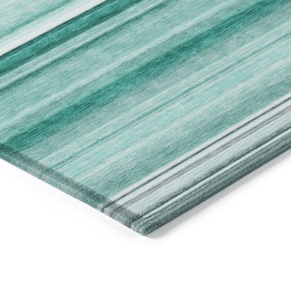 Machine Washable Indoor/ Outdoor Chantille Multi Stripe Rug