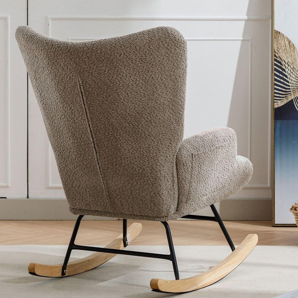 Accent Rocking Chair  Upholstered Nursery Glider Rocker