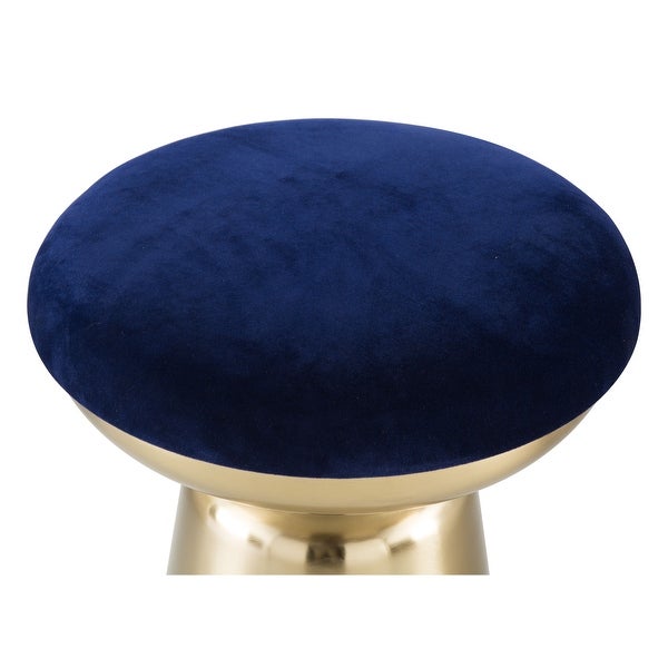 Juniper Side Stool Blue and Gold - Blue， Gold - 15.7