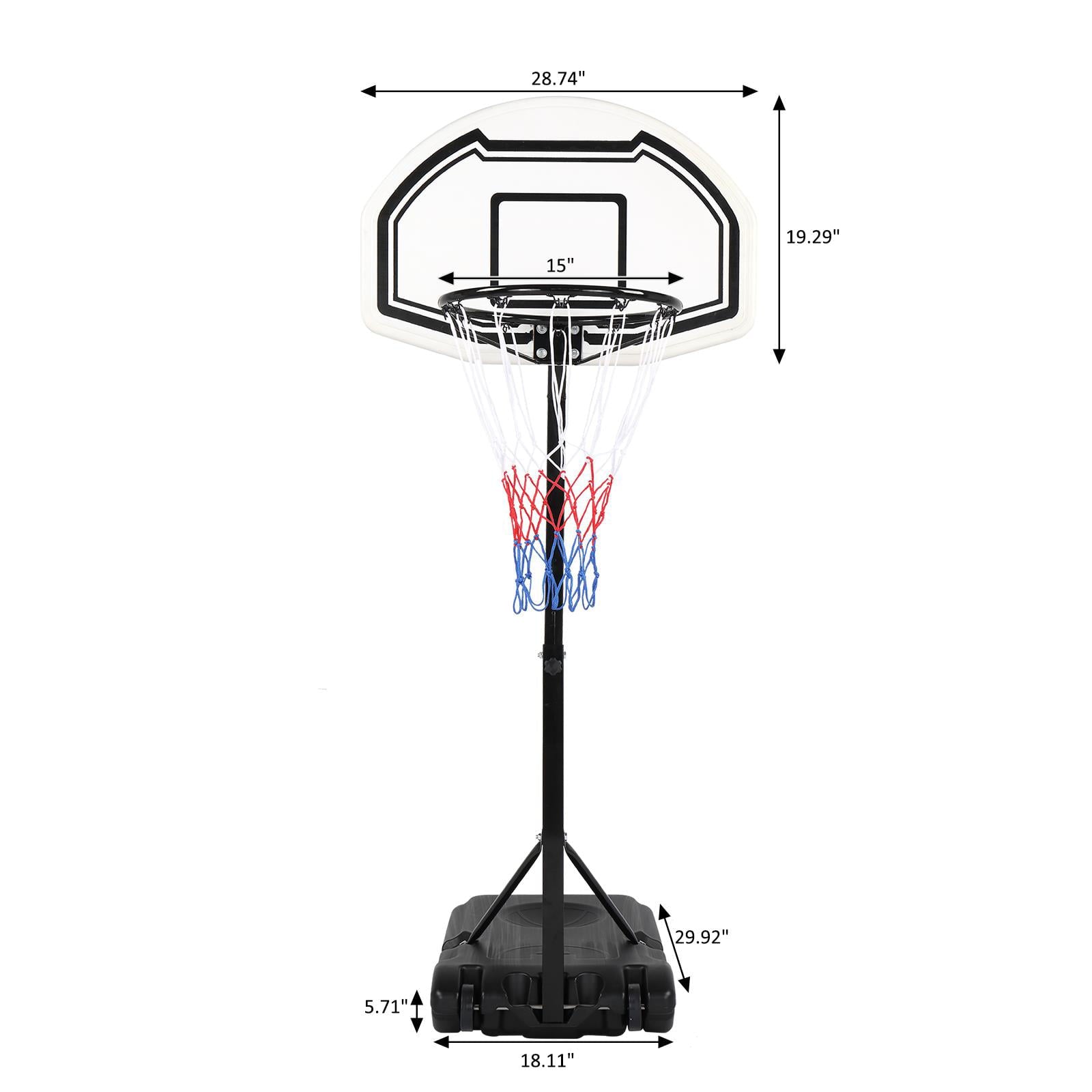 UBesGoo Portable Swimming Pool Basketball Hoop， for Kids Youth