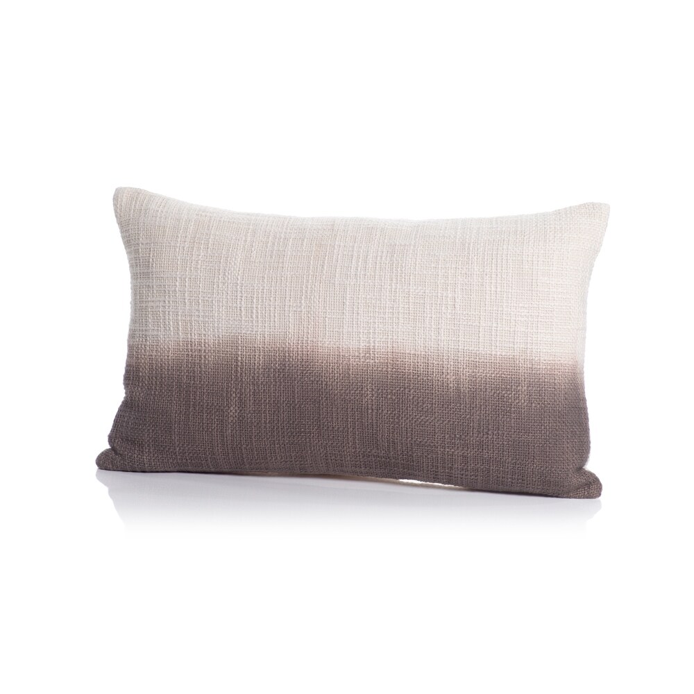 Naxos Tie Dye Gray Ombre Cotton Throw Pillow