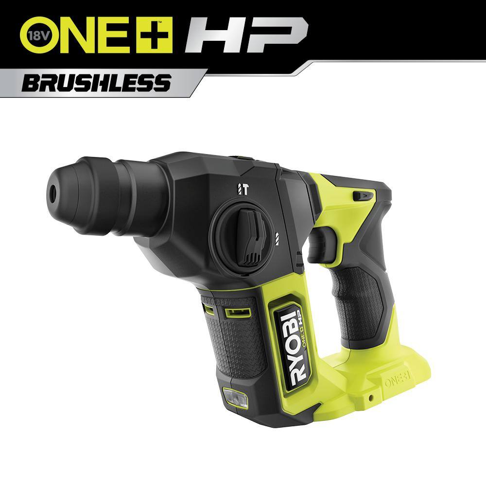 RYOBI ONE+ HP 18V Brushless Cordless Compact 58 in. SDS Rotary Hammer (Tool Only) PSBRH01B