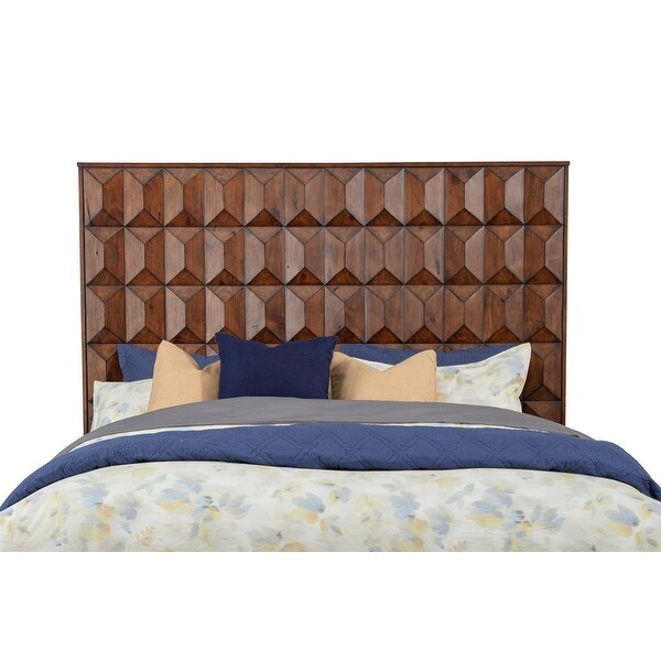 Origins by Alpine Trig Wood Headboard in Antique Brown - - 32940972